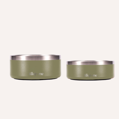 Tilley + Me Stainless Steel Pet Bowl – Non-Slip, Durable & Dishwasher Safe | 32oz and 64oz